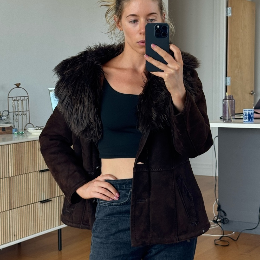 Women's Faux Fur Collar Jacket - Penny Lane